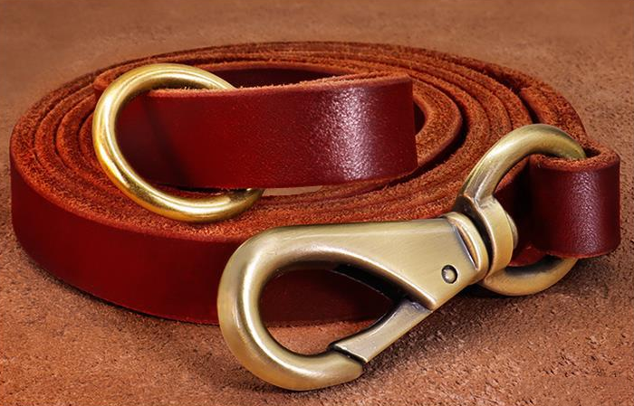 Color: Red, Size: M - Middle cowhide traction rope