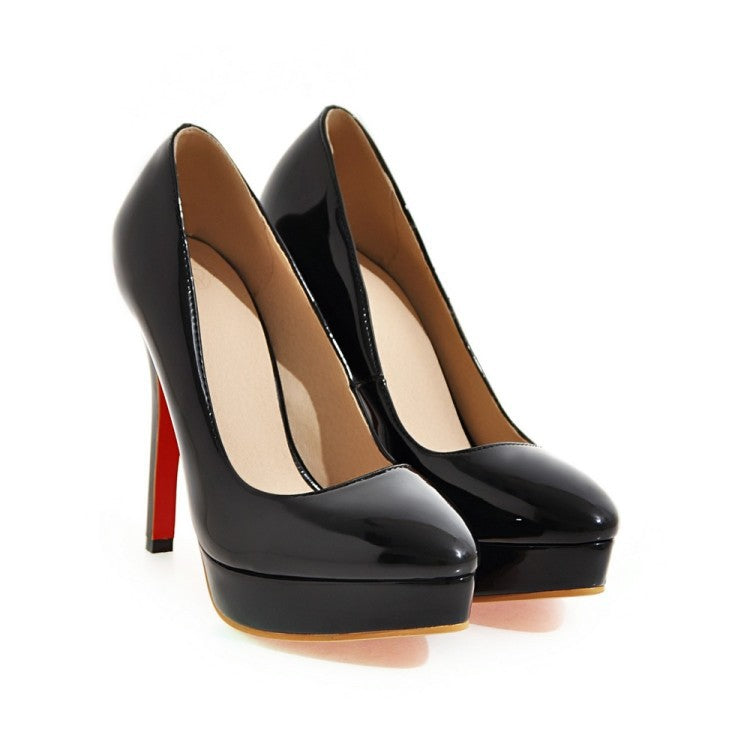 Color: Black, Size: 35 - Super high heel stiletto high heels