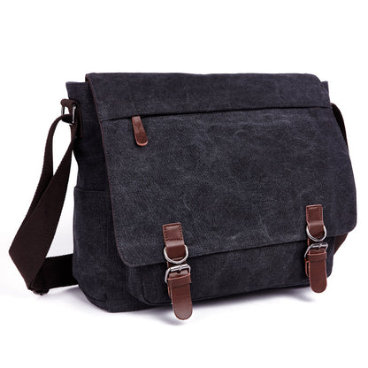 Men's single shoulder spans outdoor casual canvas bag Korean version of Korean version of single shoulder computer bag wholesale