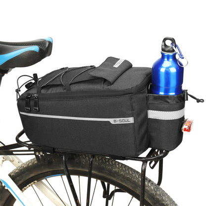 Color: Black - Mountain bike electric folding shelf bag