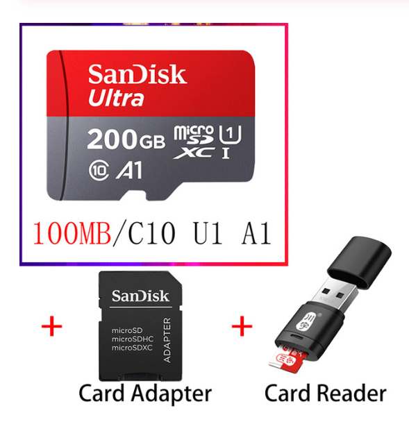 Size: 200GB - Micro SD 128GB 32GB 64GB 256GB 16G 400GB