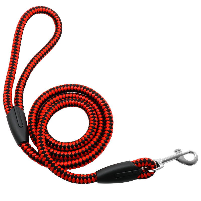 Color: Maroon, Size: L - Middle cowhide traction rope