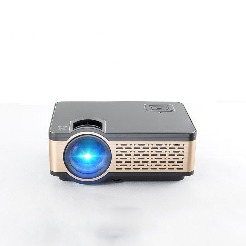 Color: Wifi black gold, Model: US - Home New Wifi Wireless Mobile Phone Projector