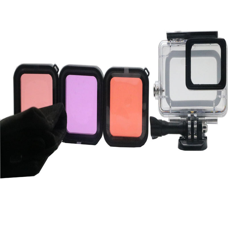 Style: 3Filter shell - Waterproof case sports camera