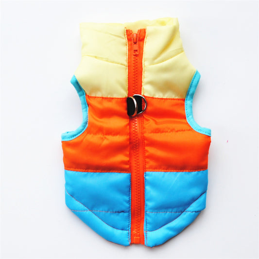 Color: Blue, Size: XL - Pet dog cotton vest