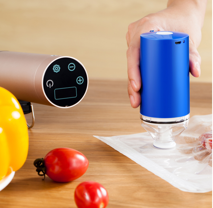 Color: Blue - Handheld Vacuum Sealer Machine