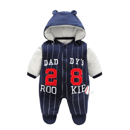 Color: 3 stytle, Size: 12m - The baby thickens the onesie