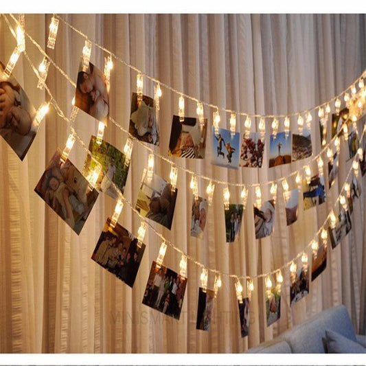 Color: Colorful, Size: 160cm - LED Photo Holder String Lights