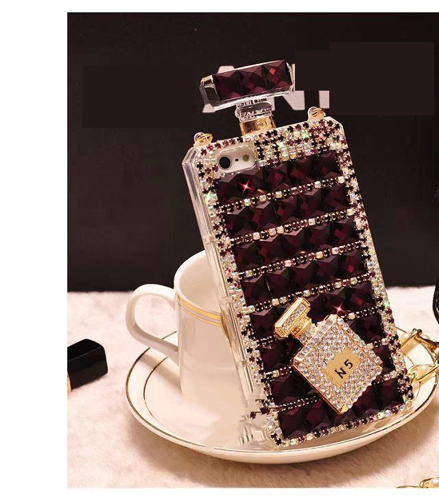 Color: Purple, Model: 6 6S - Luxury Diamond Case TPU Rhinestone Bling Cover Coque