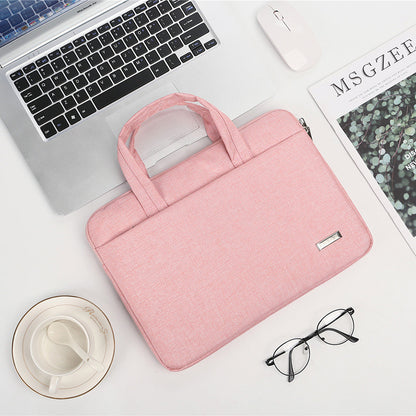 Color: Pink, Style: A-13to13.3inch, Size:  - Men and women one-shoulder laptop liner bag