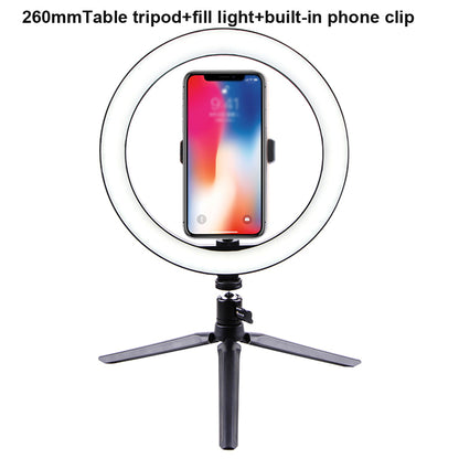 Color: A 26cm word clip - Led ring light