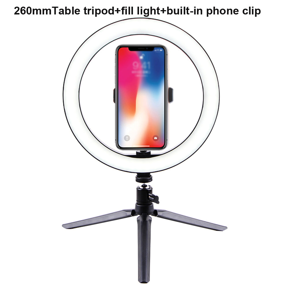 Color: A 26cm word clip - Led ring light