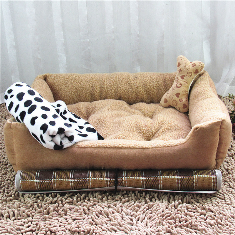 Color: Cashmere, Size: L - Pet House Large Dog Mat Mattress