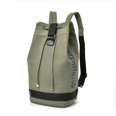 Color: Army Green, Size: S - Drum bag travel computer back