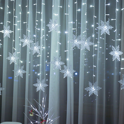 Color: White, Size: 3.5m-UK 220V, Model:  - LED ice bar lamp snowflake hanging