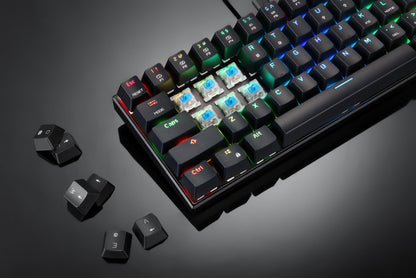 Color: CK61 English, Model: Blue Switch - Mechanical Keyboard