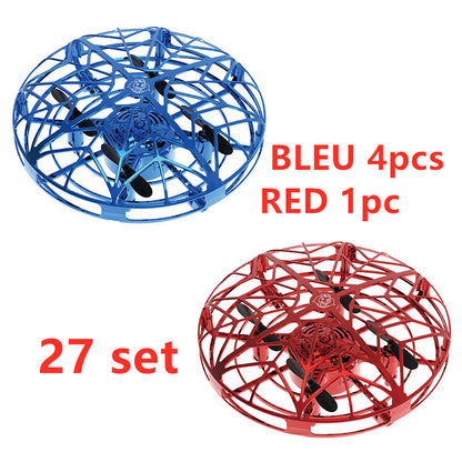 Color: 27 set - Flying Helicopter Mini Drone UFO RC Drone Infraed Induction Aircraft