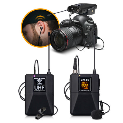 Wireless Microphone With Monitor Lavalier Camera Radio Microphone SLR Interview Recording