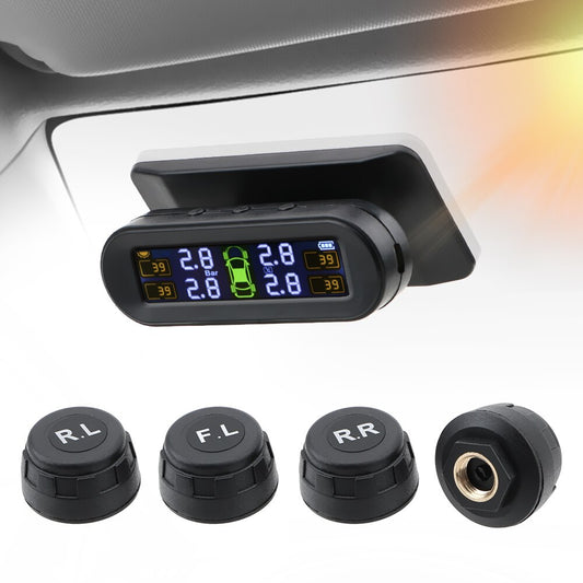 Wireless solar tire pressure detection