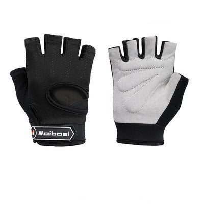 Color: Body black grey, Size: L - Weightlifting gloves breathable