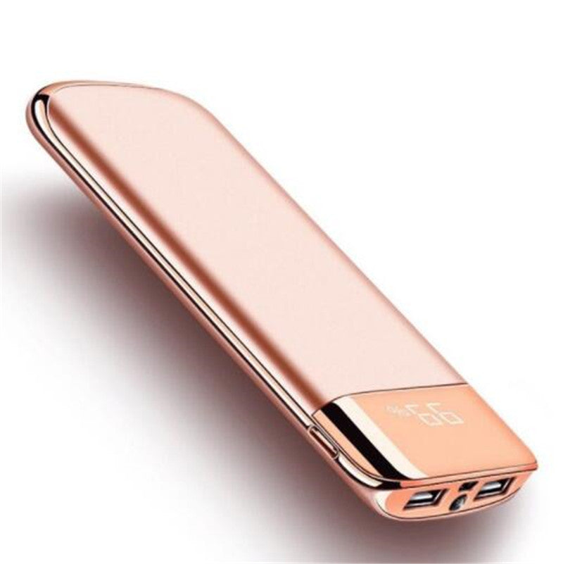 Color: Golden, Power Capacity: Make 8000 mA - Portable with LCD display charging treasure