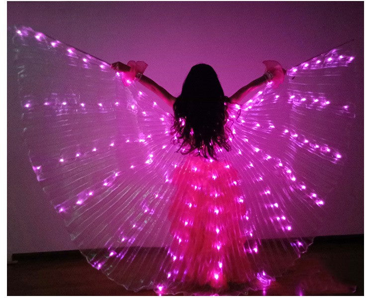 Color: Rose Red - Children's LED light wings