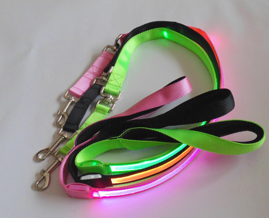 LED fiber optic reflective rope