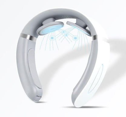 Color: White, style: Luxury charging - Multifunctional neck vibration pulse cervical massager