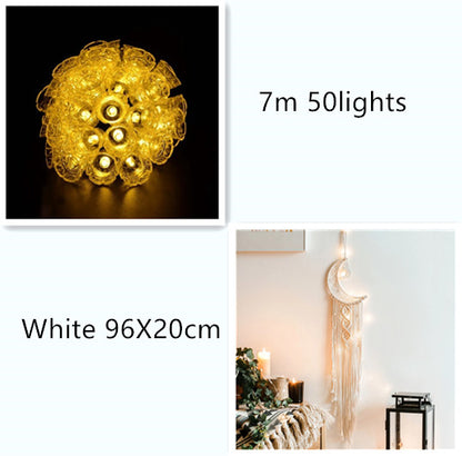 Color: Warm white set, Size: 7m - 4 meters 20 light bells solar light string