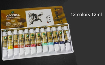 Style: 12 colors 12ml - Chinese painting painting paint set art