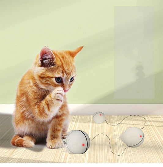 Electric Smart  LED Laser USB Rolling Flashing Cat Ball Toy