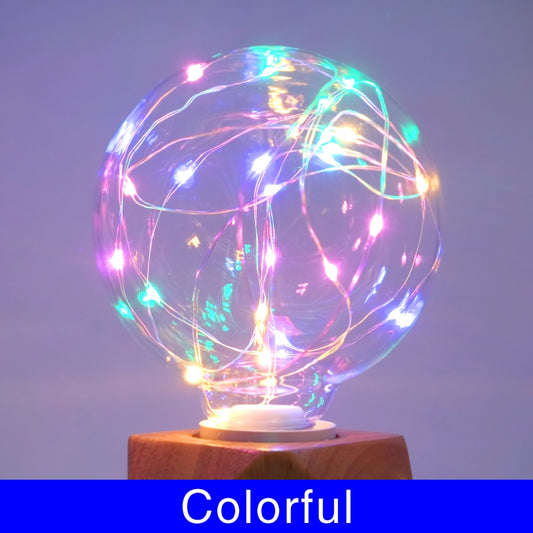 Color: Colour - Led glass copper lamp bulb