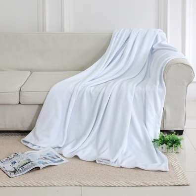 Color: White, Size: 150X200cm - Lanrong student blanket thickening autumn and winter single towel was double air-conditioned blanket summer cool color