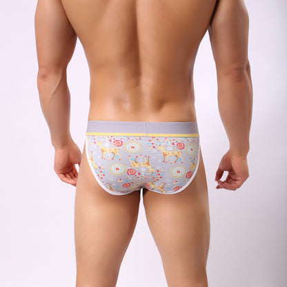 Howe ray christmas colorful elk men's briefs