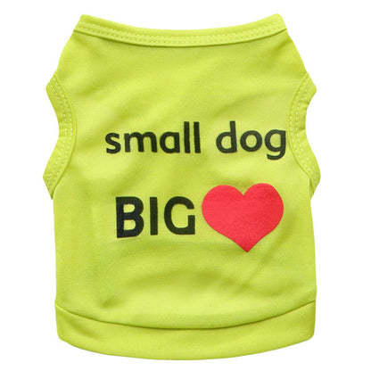 Color: Yellow, Size: S - Cute Small Dog Pet Polyester Vest