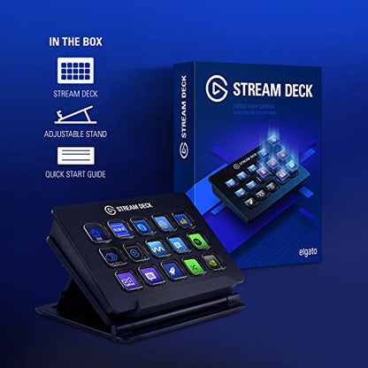 Elgato Stream Deck Classic - Live production controller with 15 customizable LCD keys and adjustable stand, trigger actions in OBS Studio, Streamlabs, Twitch, YouTube and more, works with PC/Mac