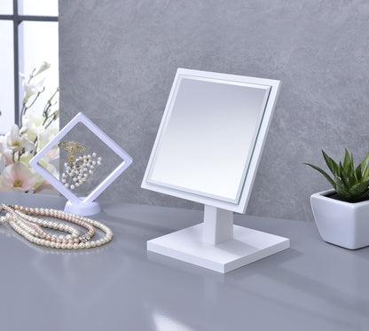 Pretty White Square Make Up Vanity Mirror