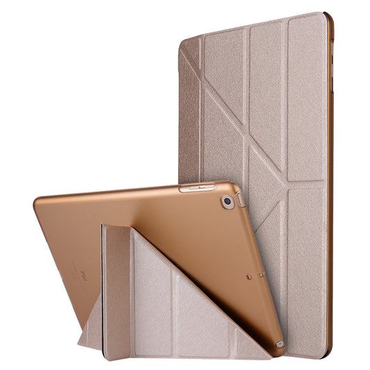 Color: Champagne gold, Applicable model: IPad 9.7 - Compatible with Apple, Applicable to 2021 new ipadPro11 silk holster ultra-thin protective shell 9.7 2021 dormant deformation leather case