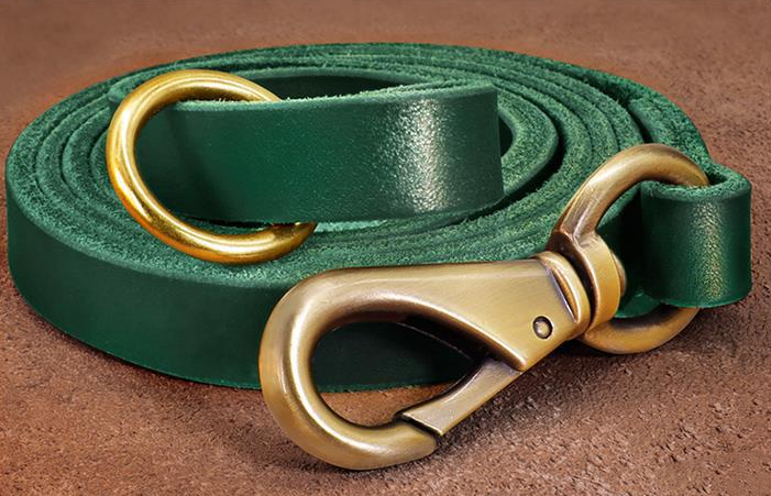 Color: Green, Size: S - Middle cowhide traction rope