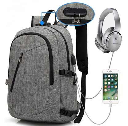 Color: Gray - Business computer backpack