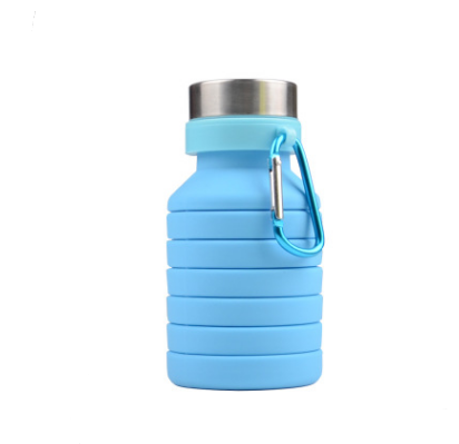 Large capacity 550ml outdoor sports bottle Mountaineering travel portable silicone folding cup