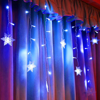 Color: Blue, Size: 3.5m-UK 220V, Model:  - LED ice bar lamp snowflake hanging