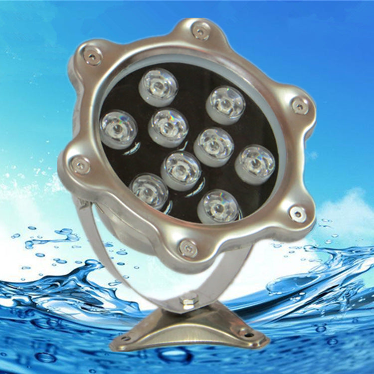 Color: Blue, Size: 3 - LED underwater lamp 3W6w9w12w pool lamp RGB seven color fountain lamp IP68 underwater lamp plum blossom shape