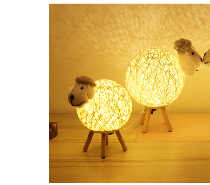 Color: Grey, Size: L-Remote control, Style:  - Lamb starry sky projection sleep night light