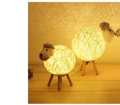 Color: Grey, Size: L-Remote control, Style:  - Lamb starry sky projection sleep night light