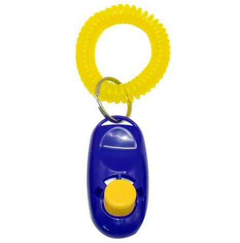 Dog Clicker Training Trainer With Key Ring And Wrist Strap In 7 Colors