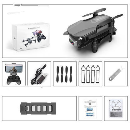 Color: Black 4K - Folding Drone HD 4K Aerial Photography Mini Quadcopter Toy RC Airplane