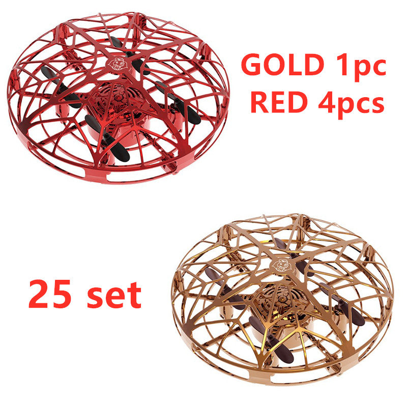 Color: 25 set - Flying Helicopter Mini Drone UFO RC Drone Infraed Induction Aircraft