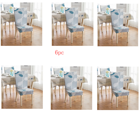 Color: 6pc Woolen Bird Gray - Home Chair Cover Hotel Chair Package Chair Cover Siamese Elastic Chair Cover Office Computer Seat Cover