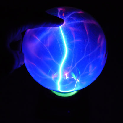 Color: Blue light, Size: 5in - Plasma Lightning Ball Electronic Magic Light Electrostatic Induction Ball Magic Ball With Music 4 Inch 5 Inch  6 Inch